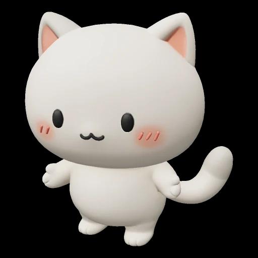お土産を楽しむミルクねこ